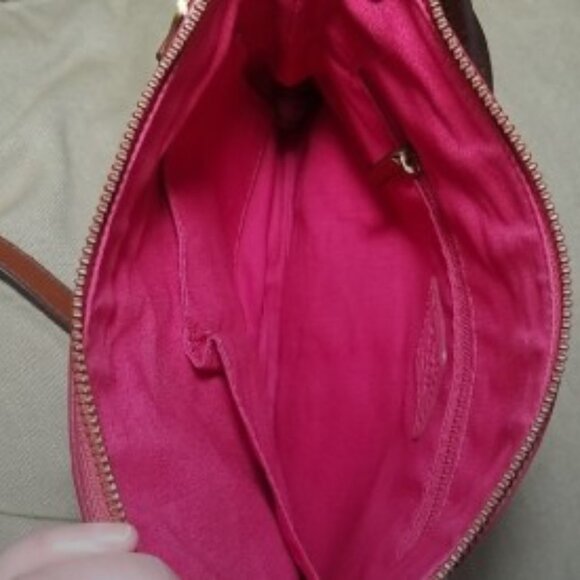 Fossil Leather Crossbody in Brown and Pink EUC BOGO SALE! - Picture 3 of 13